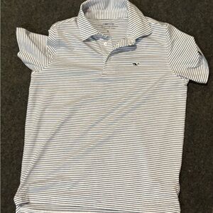 Vineyard Vines Blue and White Striped Kids Polo